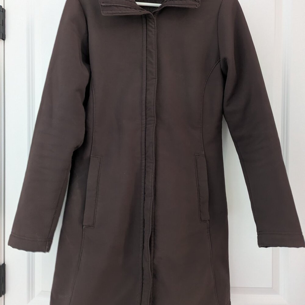 Patagonia Au Train Brown Soft Shell Long Jacket Fleece Lined - Women's Medium